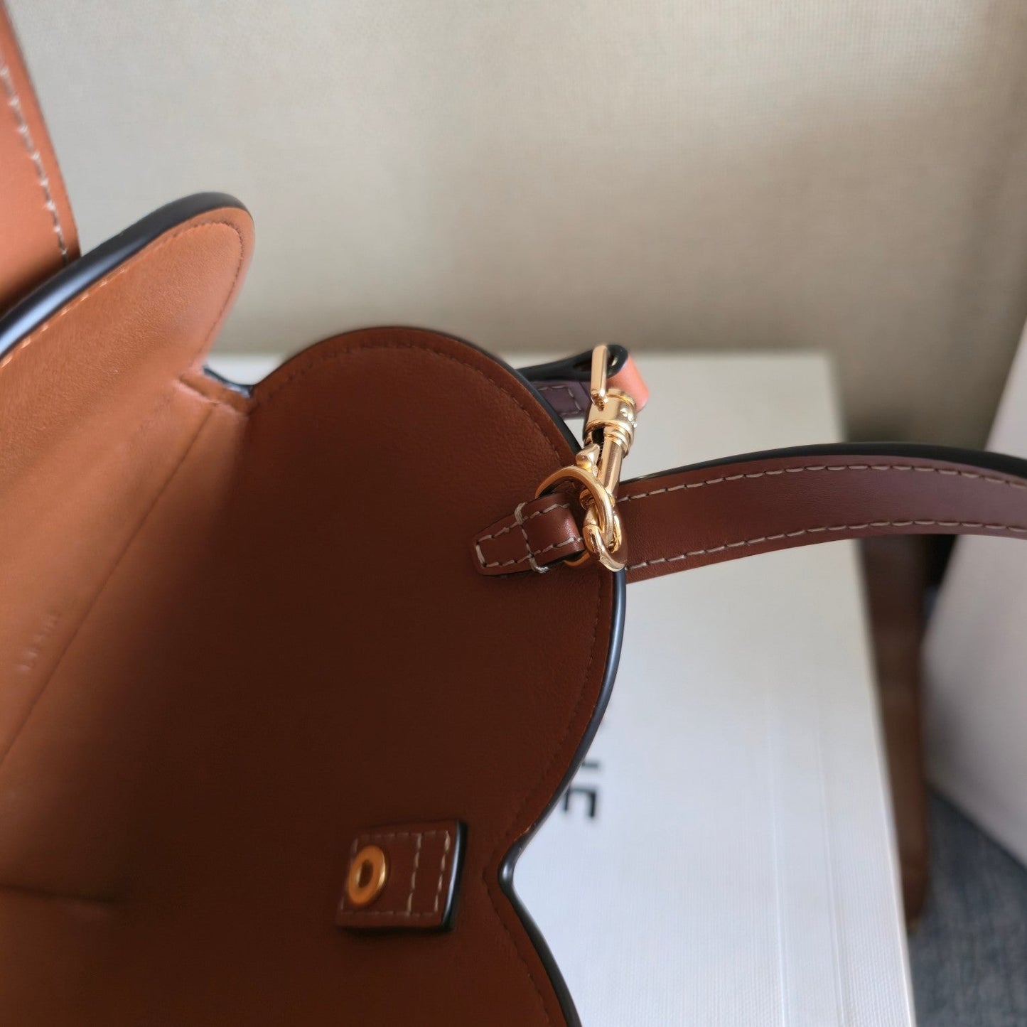 Celine Heart-shaped Mini Bag Brown Black Triomphe Canvas Lambskin
