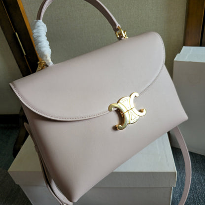 Celine Medium Nino Bag 25.5 Light Pink Grained Calfskin