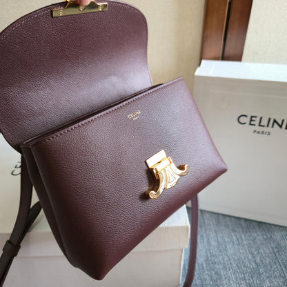 Celine Medium Nino Bag 25.5 Burgundy Calfskin