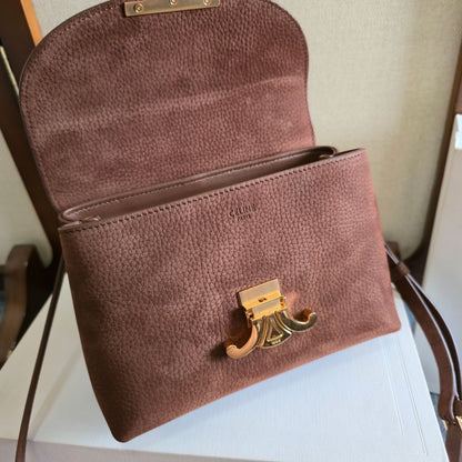 Celine Medium Nino Bag 25.5 Coffee Brown Cowhide