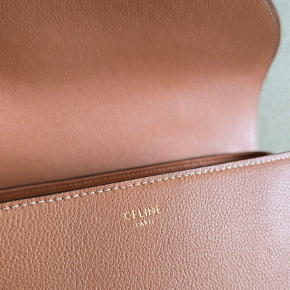 Celine Medium Nino Bag 25.5 Brown Grained Calfskin