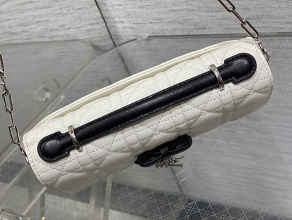 Dior 2026 My Dior Mini Bag Two-Tone White Black Lambskin 284081