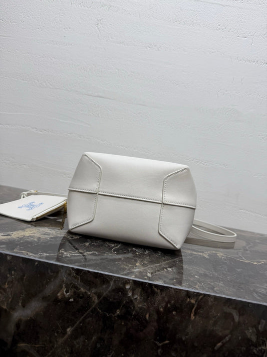 Celine Small Hobo White Supple Smooth Calfskin