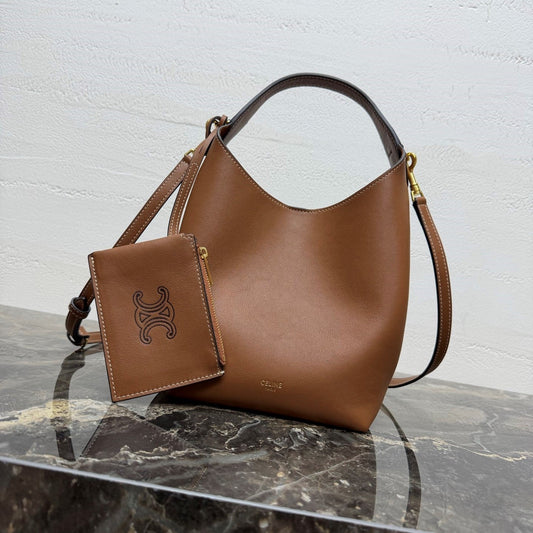 Celine Small Hobo Brown Supple Smooth Calfskin