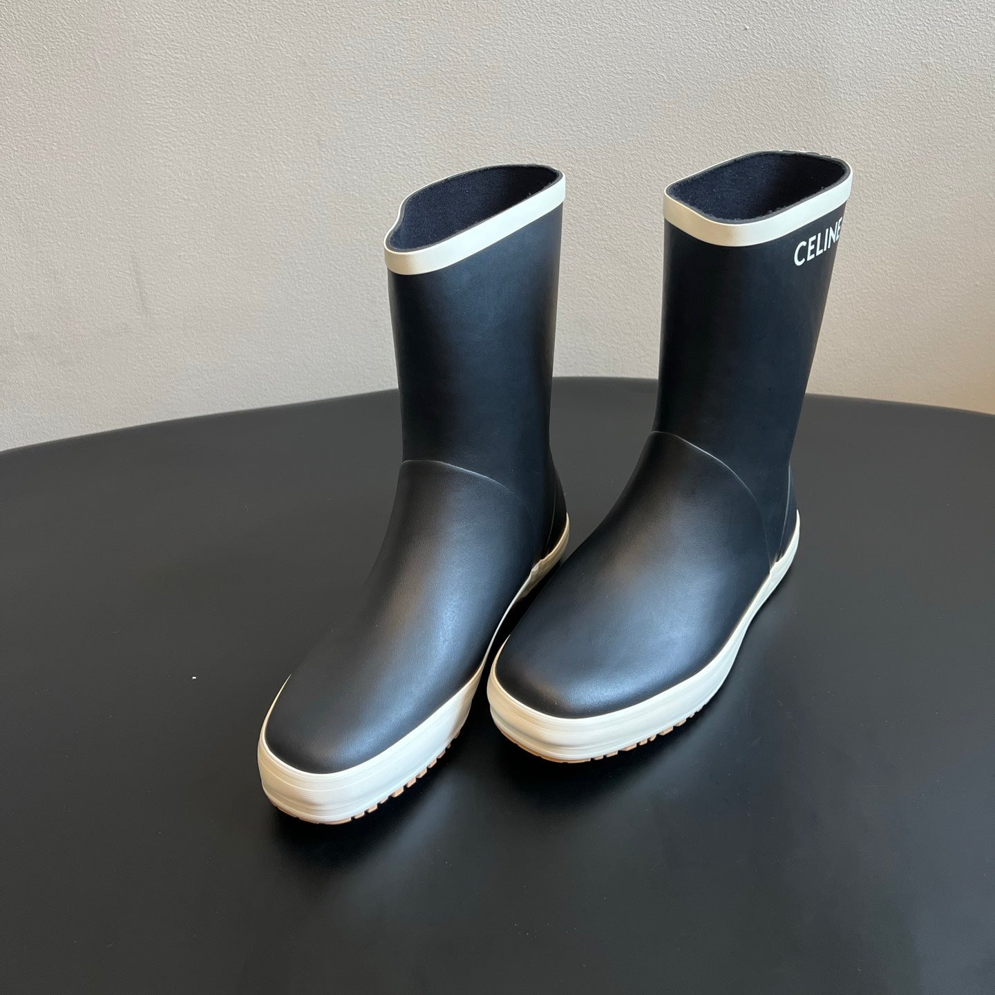 Celine 26ss Rain Boots Black TPU Rubber 903972