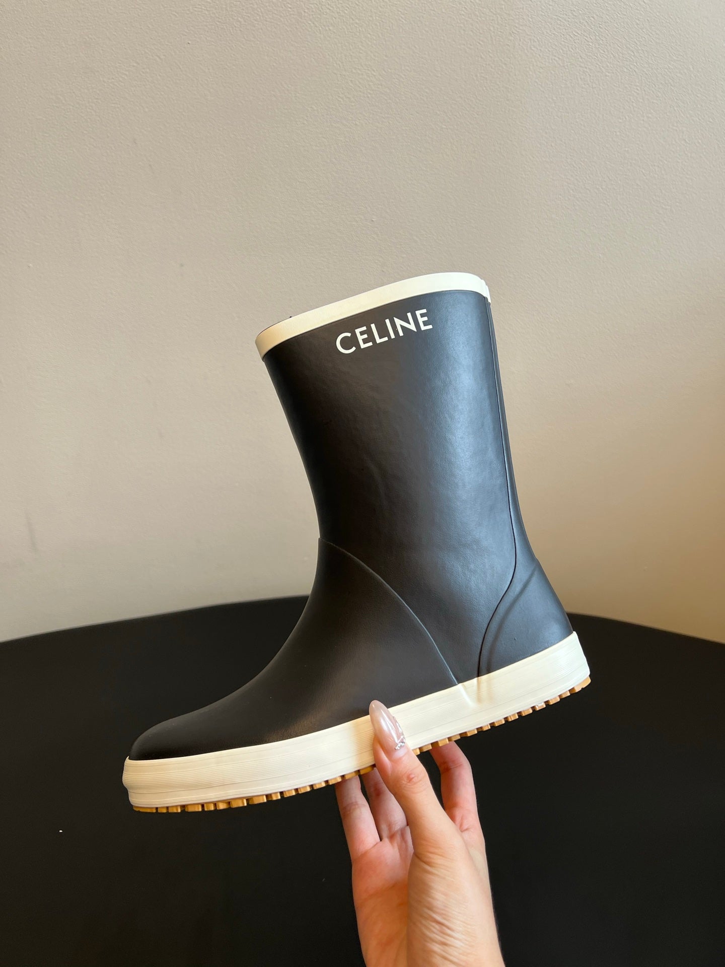 Celine 26ss Rain Boots Black TPU Rubber 903972