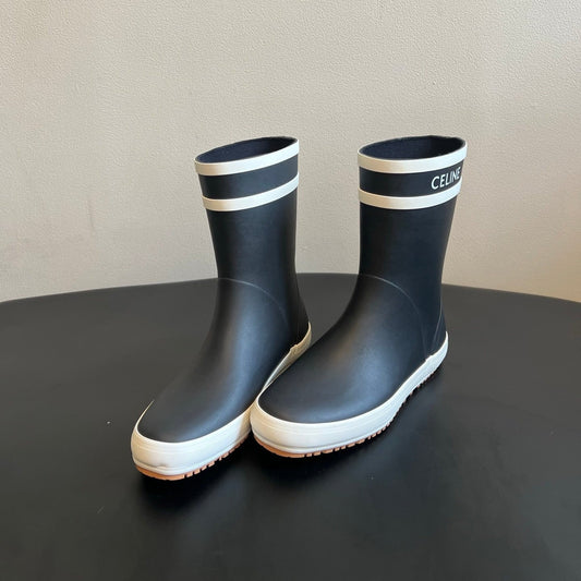 Celine 26ss Rain Boots Black TPU Rubber 903974