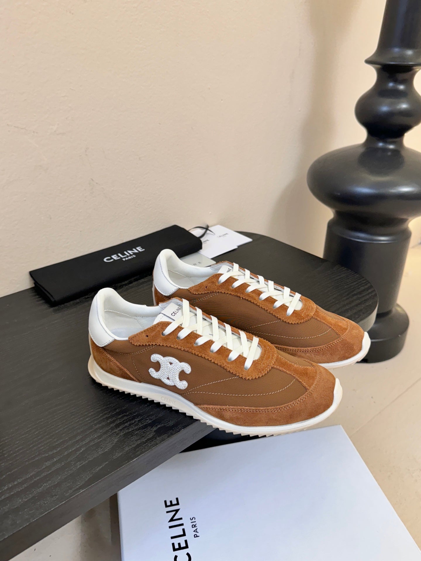 Celine Racer Low Top Sneaker Brown Suede Calfskin 606409