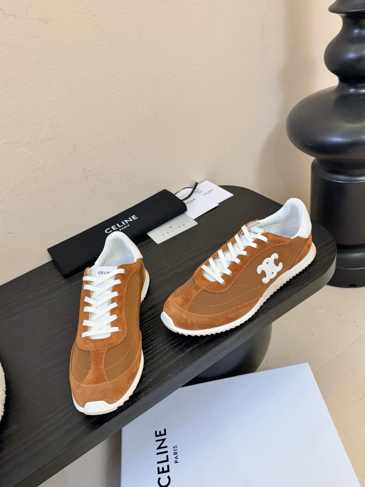 Celine Racer Low Top Sneaker Brown Suede Calfskin 606409