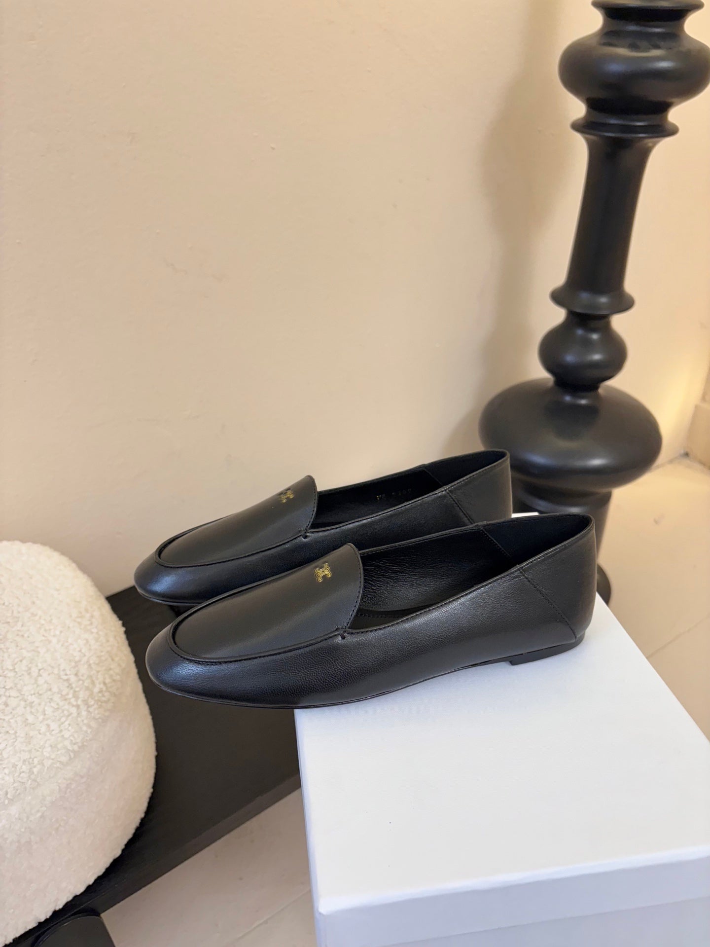 Celine Aura Loafer Black Goatskin 606417