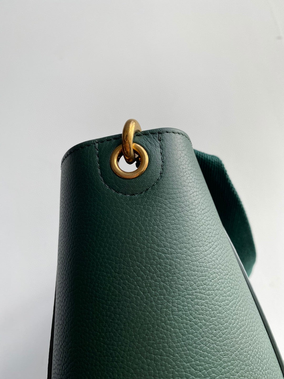 SANGLE SEAU BUCKET 25 BAG GREEN FOREST CALFSKIN
