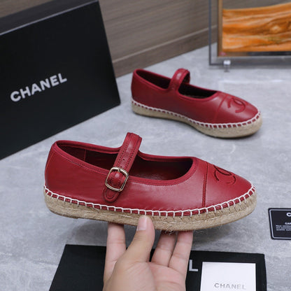 Chanel 2026 Mary Jane Shoes Red Sheepskin 758386