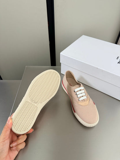 Celin 26s Alan Sneaker Beige Canvas And Suede Calfskin 929842