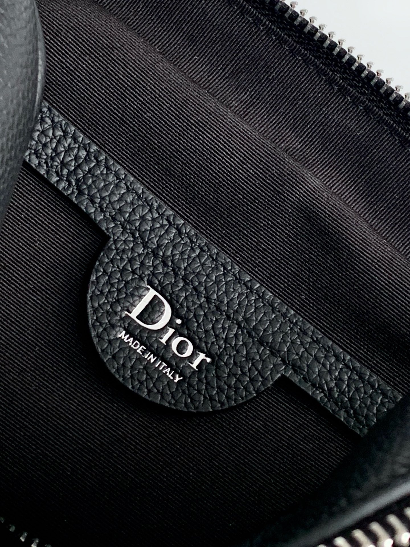 Dior 2026 Rider Zip-Up Messenger Bag 23cm Fabric And Grained Leather