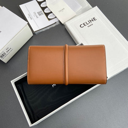 TRIOMPHE Large Wallet 16 Tan Satinated Cowhide
