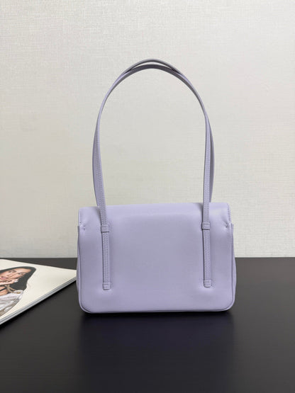 Chanel 2026 Preppy Coco Shoulder Bag Purple Caviar Leather Gold Hardware