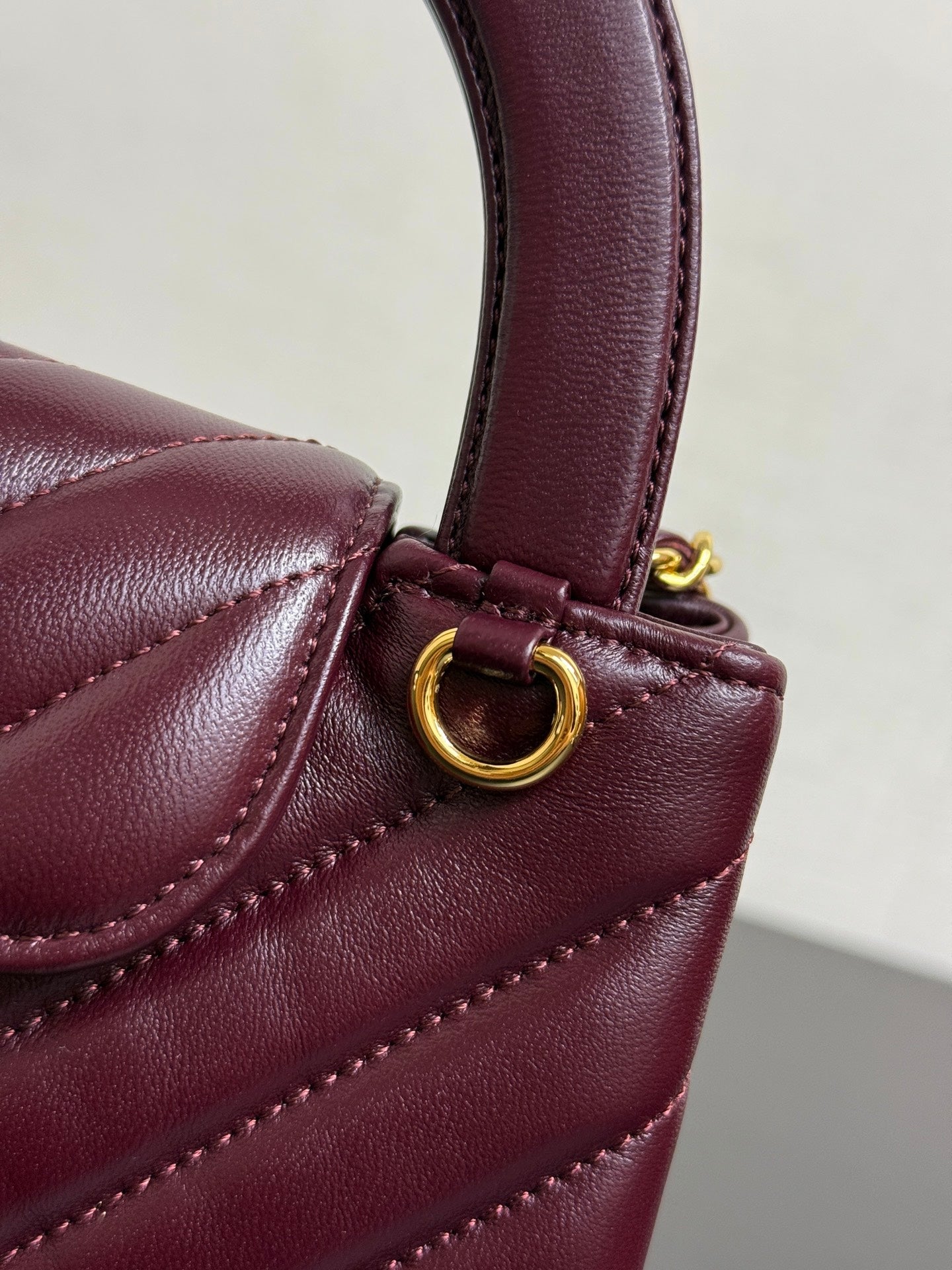Chanel 2026 Kelly Bag 19cm Burgundy Lambskin