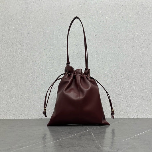 Celine Crystal Pouch Burgundy Lambskin