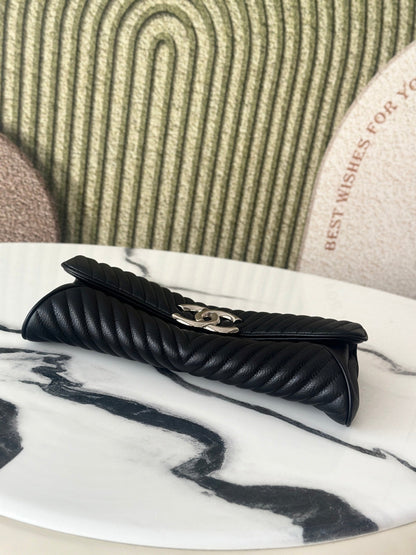 Chanel 2026 Clutch 30cm Black Lambskin