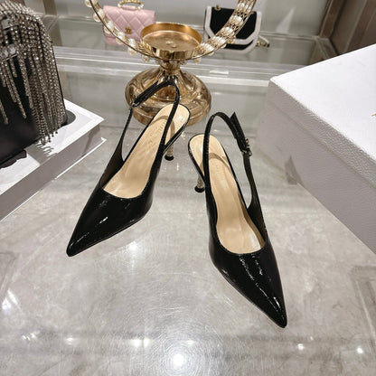 CD 26 Slingback 80 Black Beige Patent Leather 679853