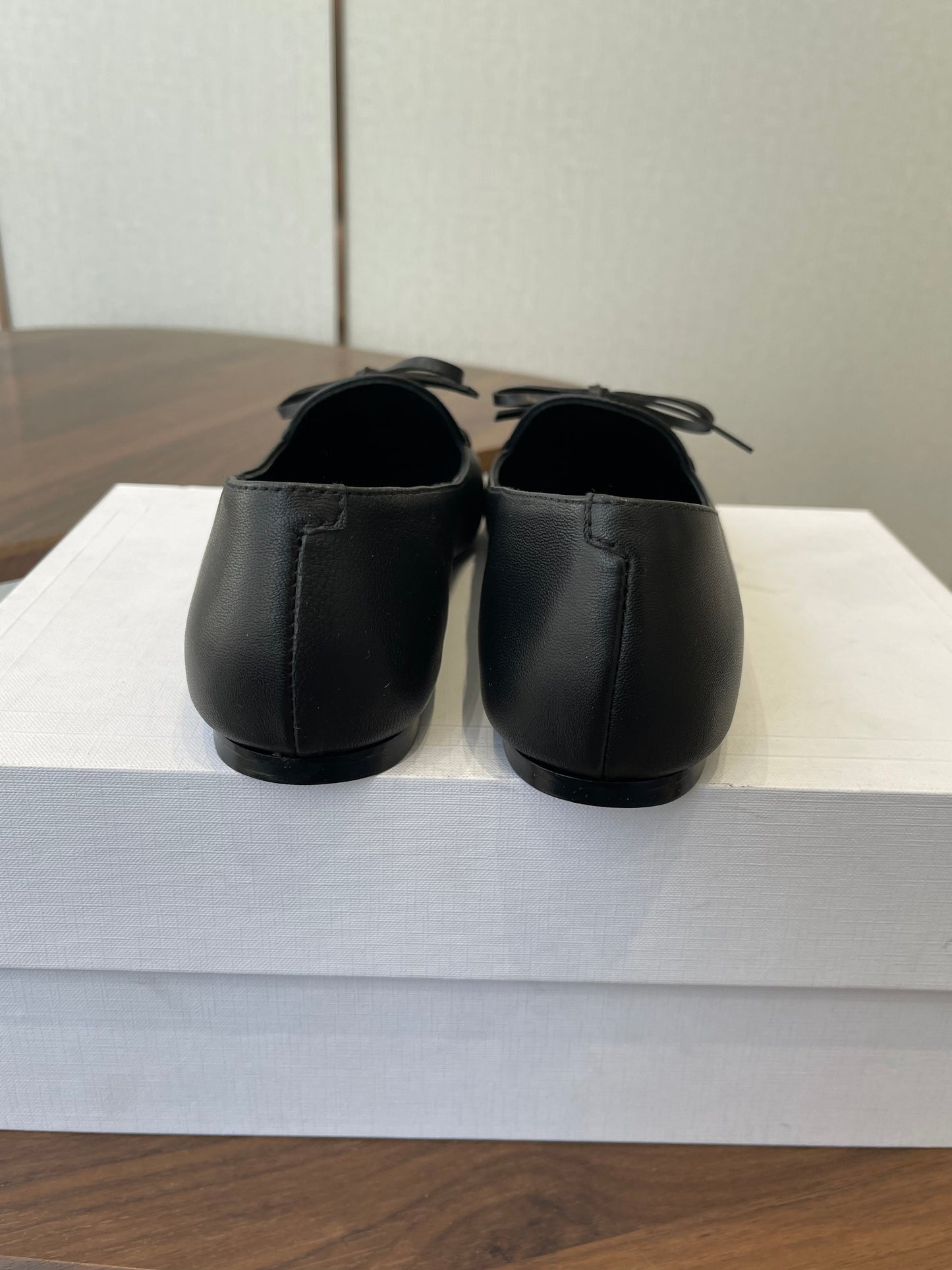 Celine 26 Loafers Black Sheepskin 624695