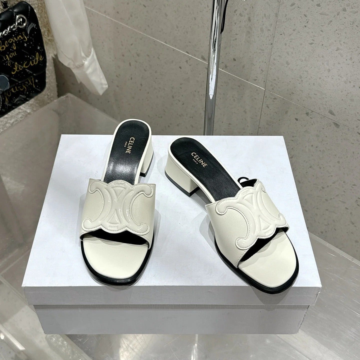 Celine 26 Clémence Mules 30mm Patent Leather 763141