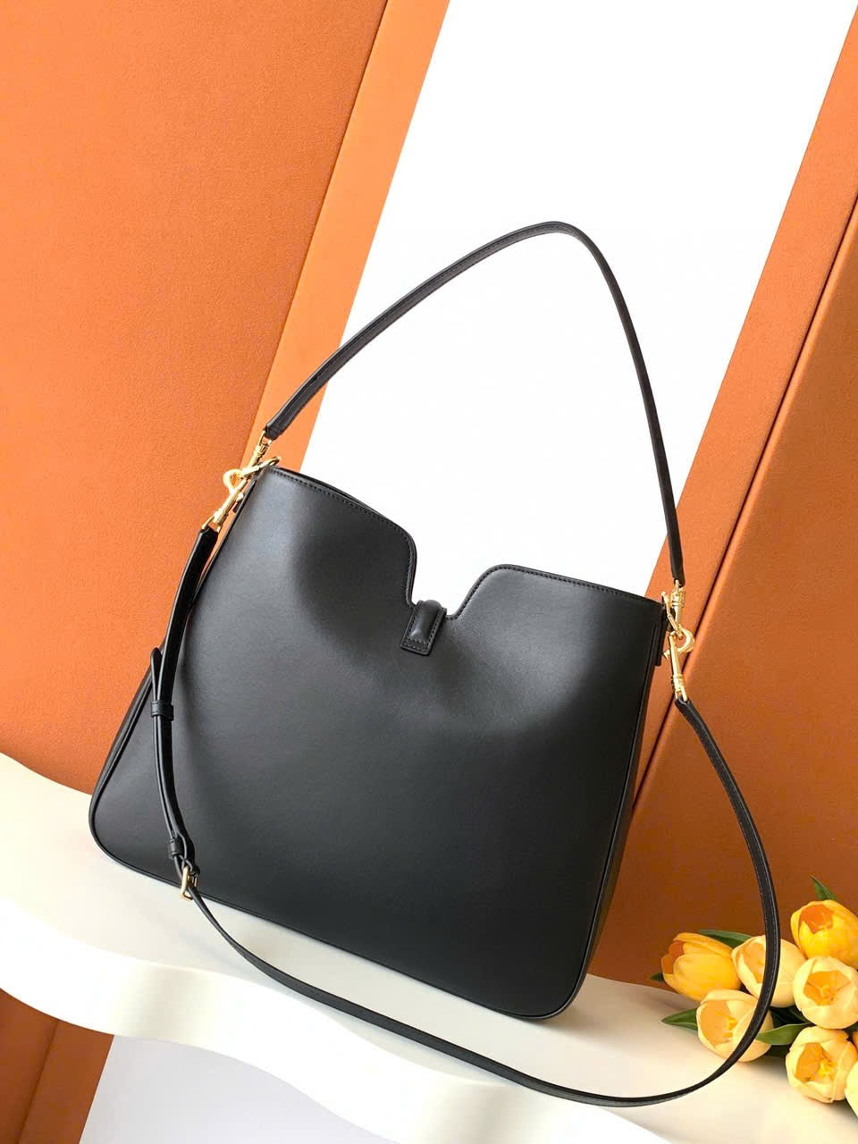 Celine Medium Camille 16 Soft Bag Black Calfskin