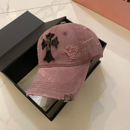 Chrome Hearts Distressed Washed Baseball Cap